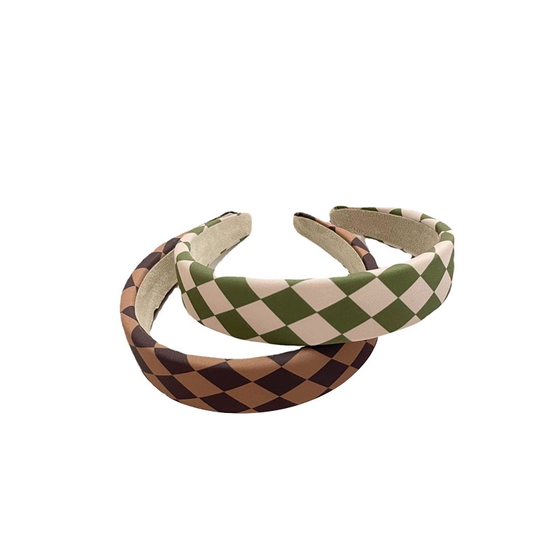 Băng Đô Cài Tóc Họa Tiết Sọc Caro Thời Trang