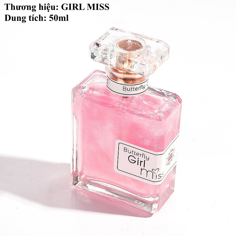 Combo 2 chai nước hoa nữ cao cấp chính hãng Girl Miss tạo cảm giác lôi cuốn tự nhiên, thơm lâu ngọt nhẹ 50ml CBPN006