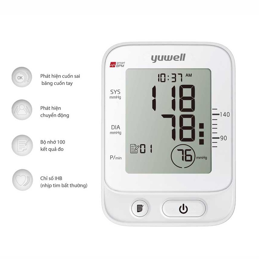 Máy đo huyết áp YUWELL YE660E  có giọng nói Việt