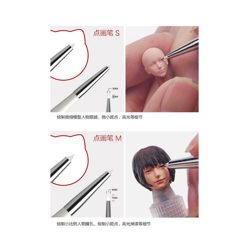 Cọ - bút vẽ phù hợp các loại sơn mô hình Hobby Mio - dụng cụ thủ công