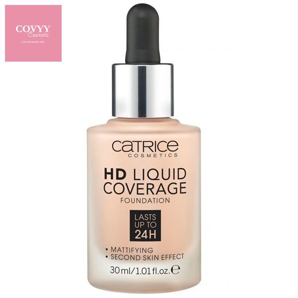 Kem nền Catrice HD 24h Liquid 🍓FREESHIP🍓 Coverage Foundation che phủ tốt, kiềm dầu.