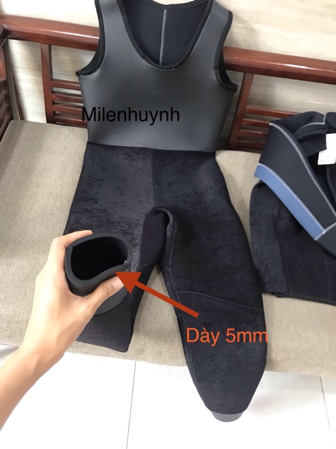 [ Có ảnh Thật và feedback khách]  Đồ lặn nam chuyên nghiệp chất cao su neoprene dày 5mm, bảo vệ cơ thể dưới nước