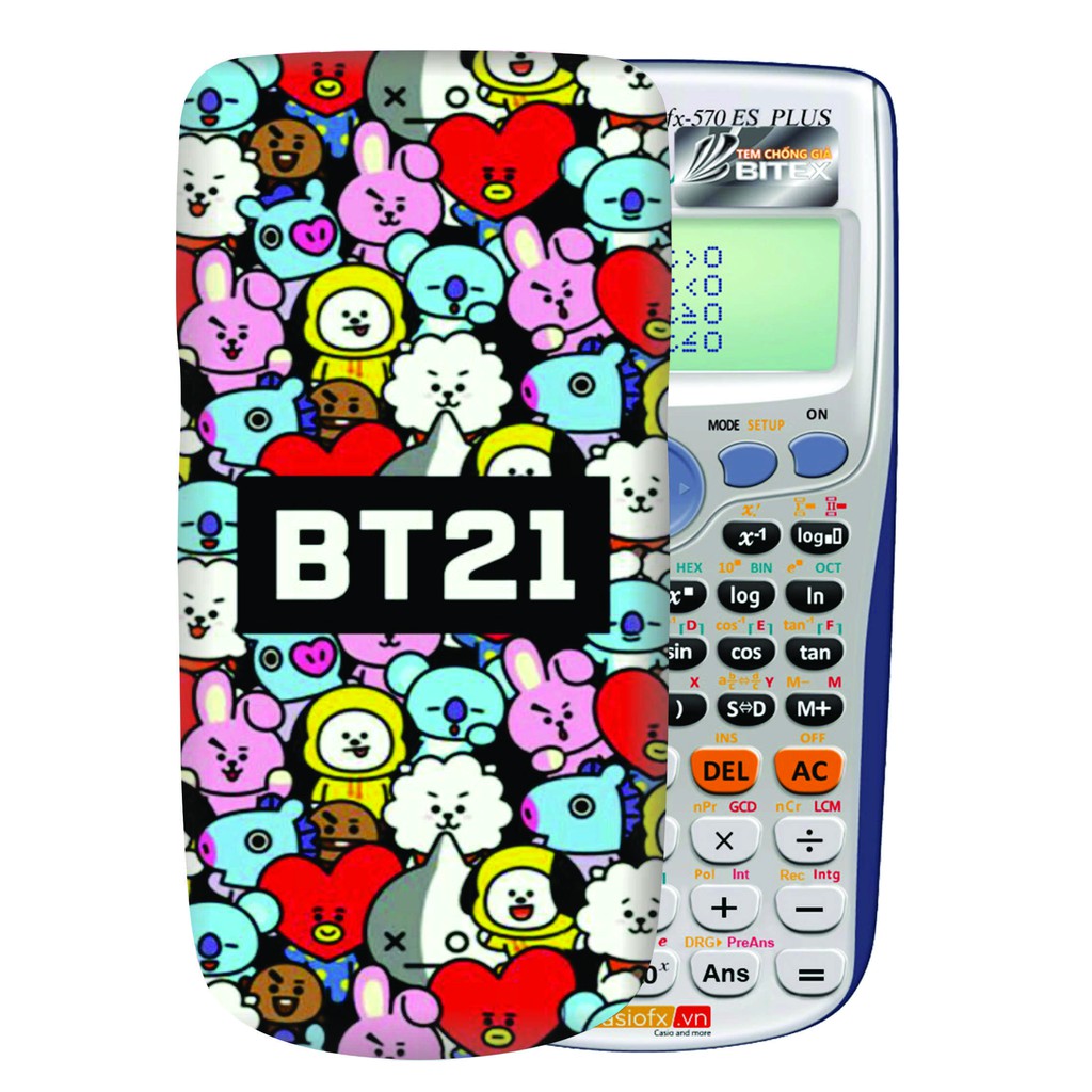 Hình dán máy tính casio BTS 21