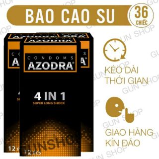 Bộ 3 hộp Bao cao su Azodra 36 chiếc