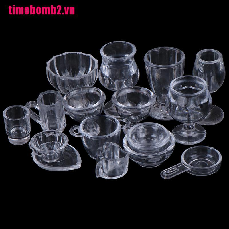 Bộ 17 Món Đồ Chơi Trong Suốt Trang Trí Nhà Búp Bê