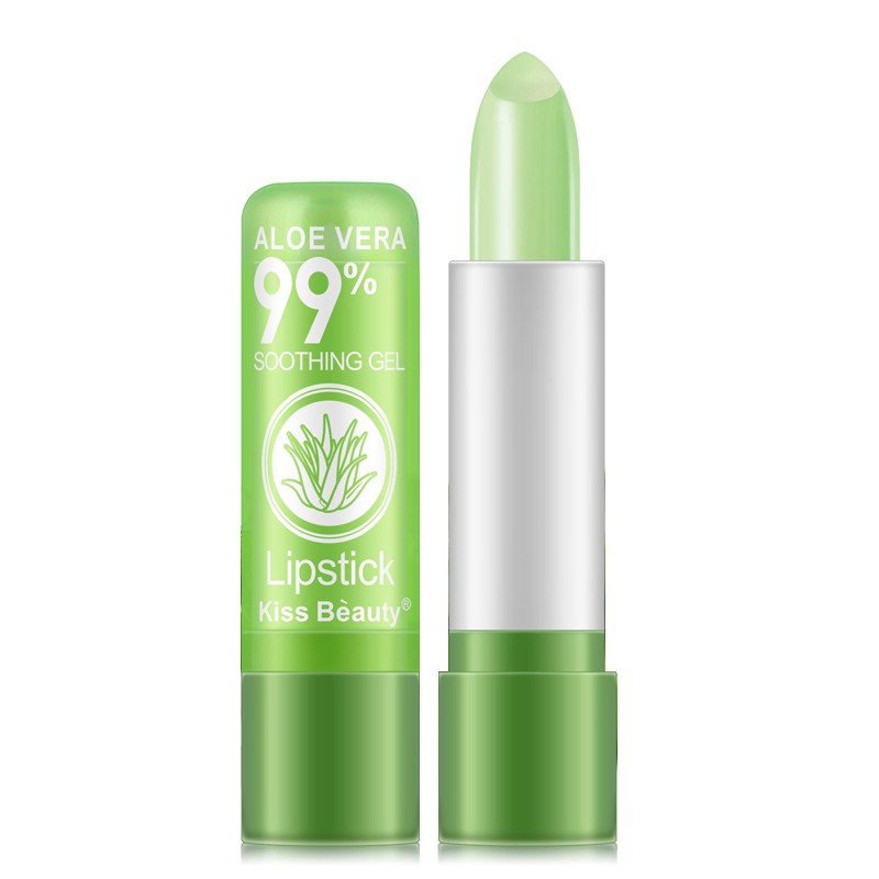 Son dưỡng lô hội Kiss Beauty thay đổi màu môi và chăm sóc môi 2020