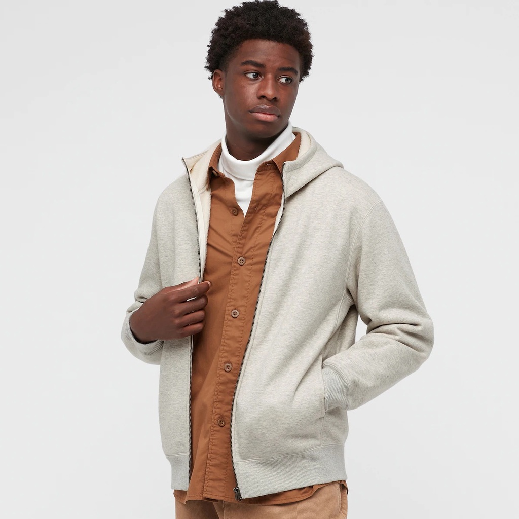 [Auth Uniqlo] Áo khoác nỉ lót lông cừu Nam Uniqlo - Nhật Bản