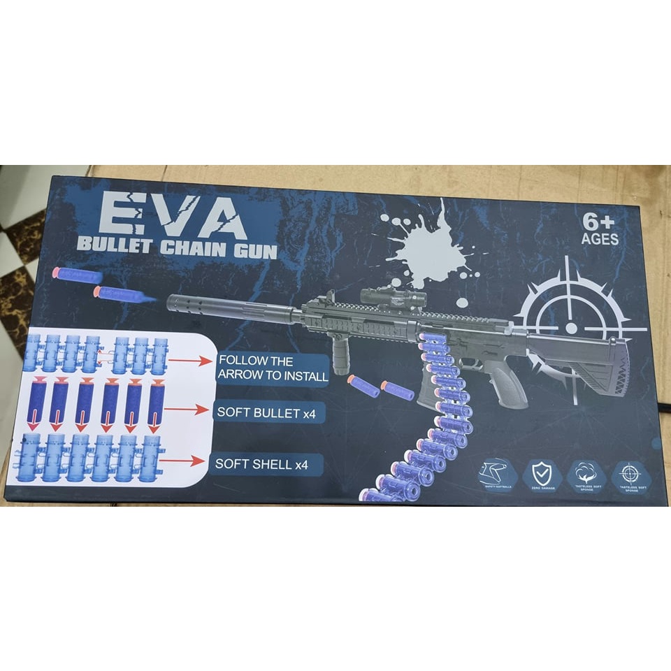 Đồ Chơi Blaster Dùng Cơ Dính Xốp Cỡ Lớn Vận Động Ngoài Trời Kiểu Nerf Cao Cấp M39