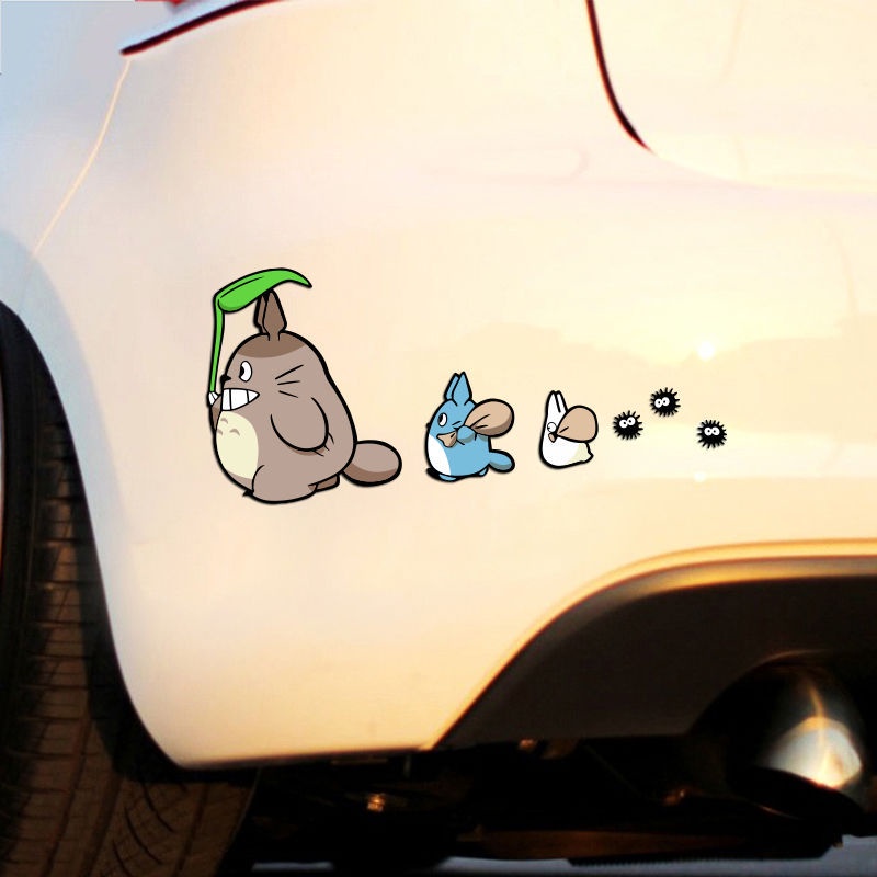 Tem decal sticker hoạt hình vui lộn dán thân xe ô tô, xe máy ..v.v....