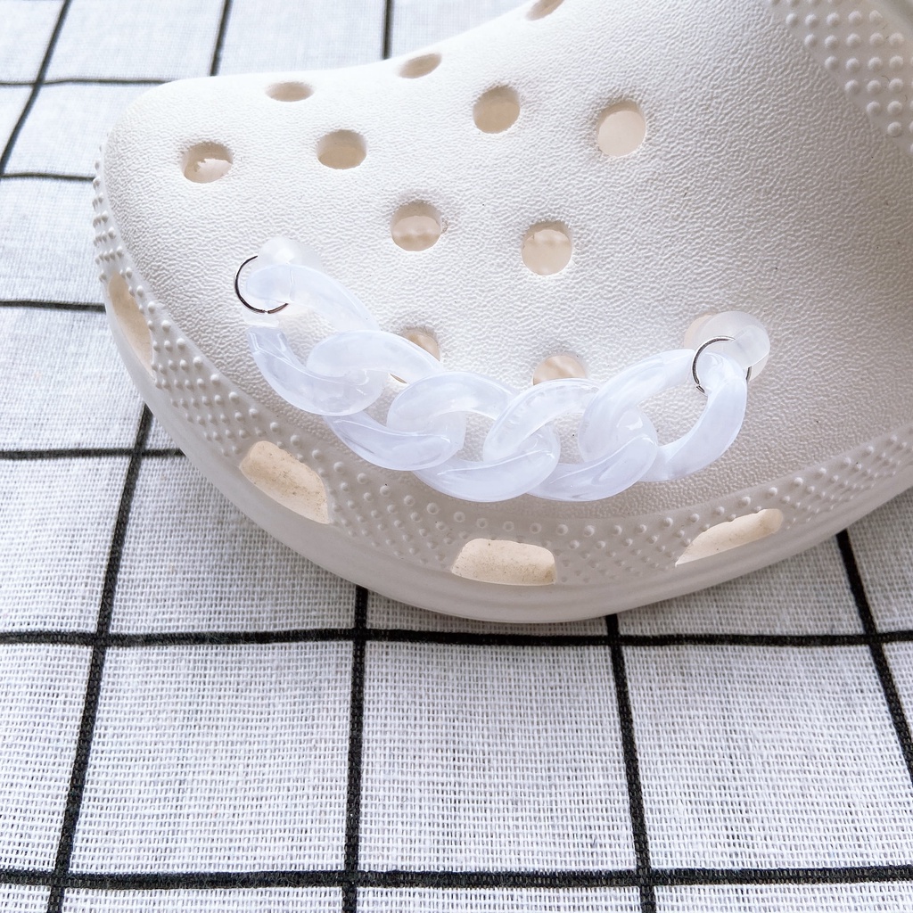 sticker dép crocs1 Dây Chuỗi Hạt Xỏ Giày Trang Trí DIY Nhiều Màu