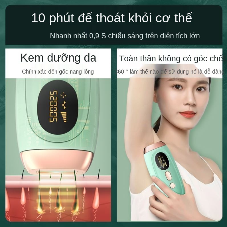 Laser Máy cạo lông vùng kín Freezing Point Epilator không đau tại nhà toàn thân môi nách dụng cụ