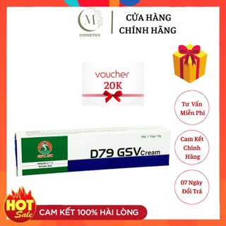 Kem giảm mụn trứng cá, mụn lưng, dày sừng nang lông d79 gsv 15gr