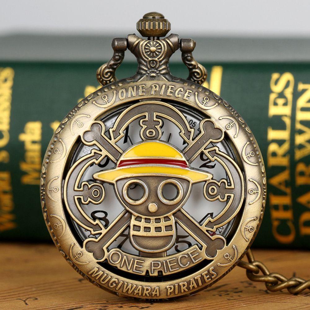 Fallforbeauty Đồng Hồ Quả Quýt Chạm Khắc Rỗng Hình Đầu Lâu Phong Cách Steampunk Vintage