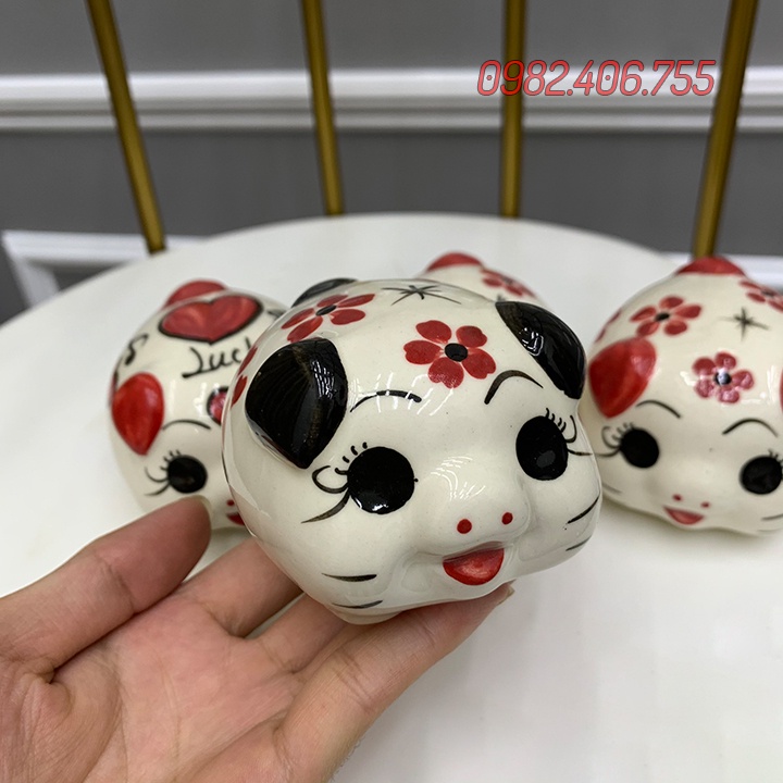 Heo đất mini cute, con lợn đất tiết kiệm size nhỏ dễ thương cho bé 7cm, 12cm