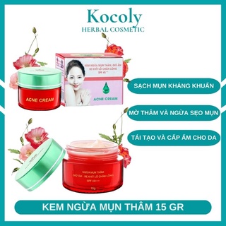 Kem ngừa mụn mờ thâm dưỡng ẩm dưỡng trắng chống nắng thu nhỏ lỗ chân lông da mặt mũi 15gr