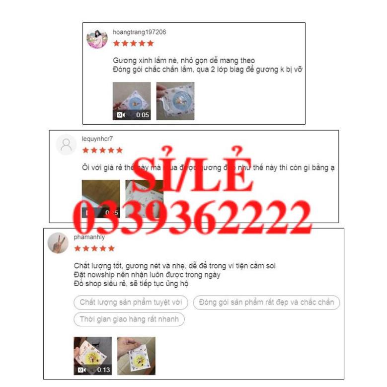 [ COCOLOVE ] Gương tròn mini bỏ túi - Gương trang điểm Hàn Quốc nhỏ xinh đáng yêu (GM01)  HAIANHSHOP