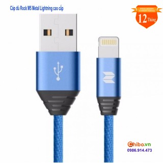 Cáp dù cổng lightning Rock M5 Metal Lightning cao cấp