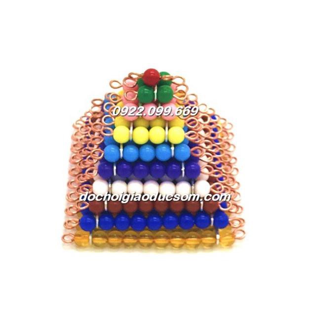 TẤM HẠT CƯỜM MÀU TỪ 1-10 Giáo cụ Montessori coloured bead squares