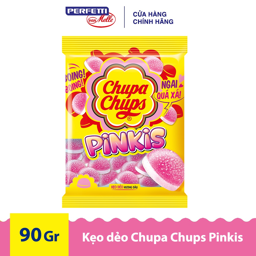 Kẹo dẻo Chupa Chups Sour Bites hương trái cây loại gói 90g (Crawlers, Pinkis, Sour Bites)