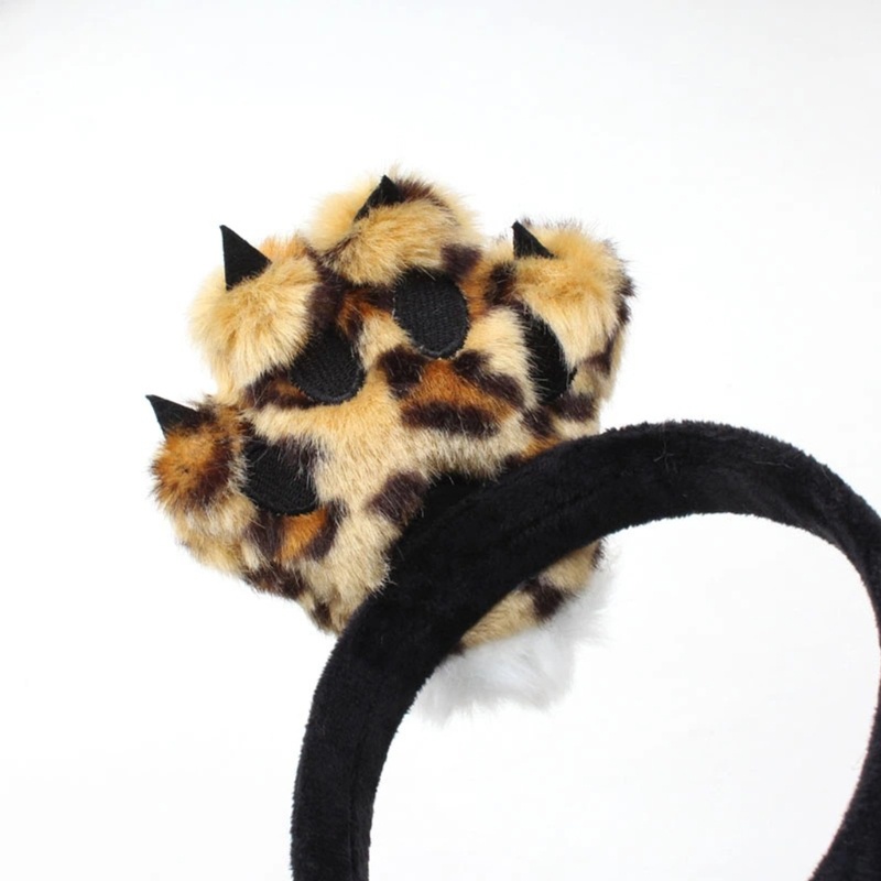 Flgo Băng Đô Mềm Mại Họa Tiết Da Báo Dùng Hóa Trang Sáng Tạo