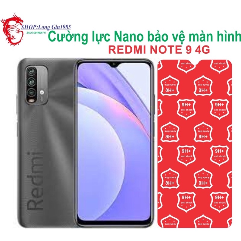 Redmi Note 9 4G cường lực NaNo chống va đập chống trầy xước tốt