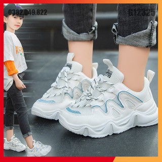 Giày Sneaker Bé Trai Bé Gái Dây Rút Hiện Đại Đế Chống Trơn Trượt Phong Cách Hàn Quốc Size 27-36 (Màu Trắng) - G12325