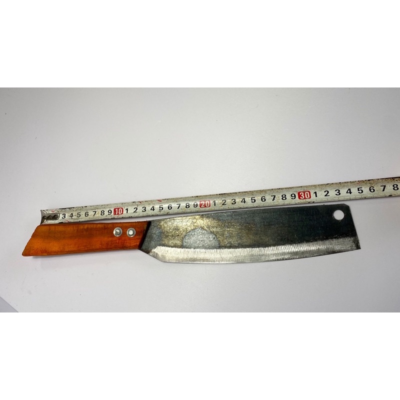 Dao thái rau thái thịt RÈN THỦ CÔNG cán gỗ màu đỏ