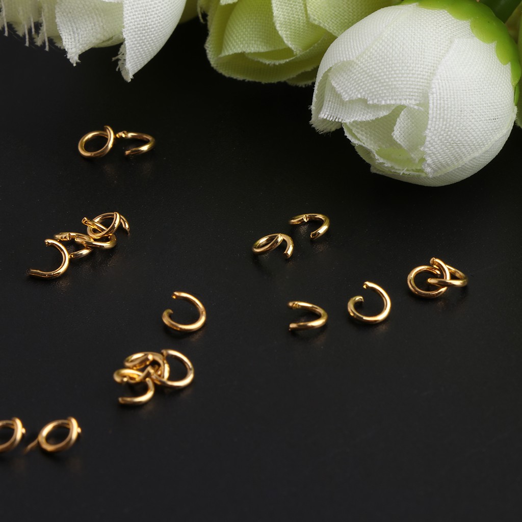 Set 500 Vòng Nối Mạ Vàng 4Mm