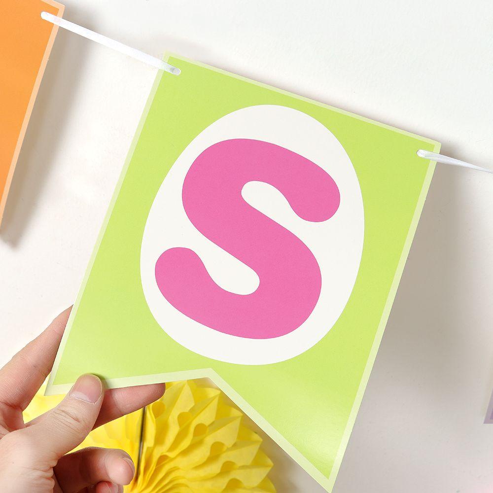 1 Bộ Cờ Treo Trang Trí Tiệc Hình Thỏ Phục Sinh