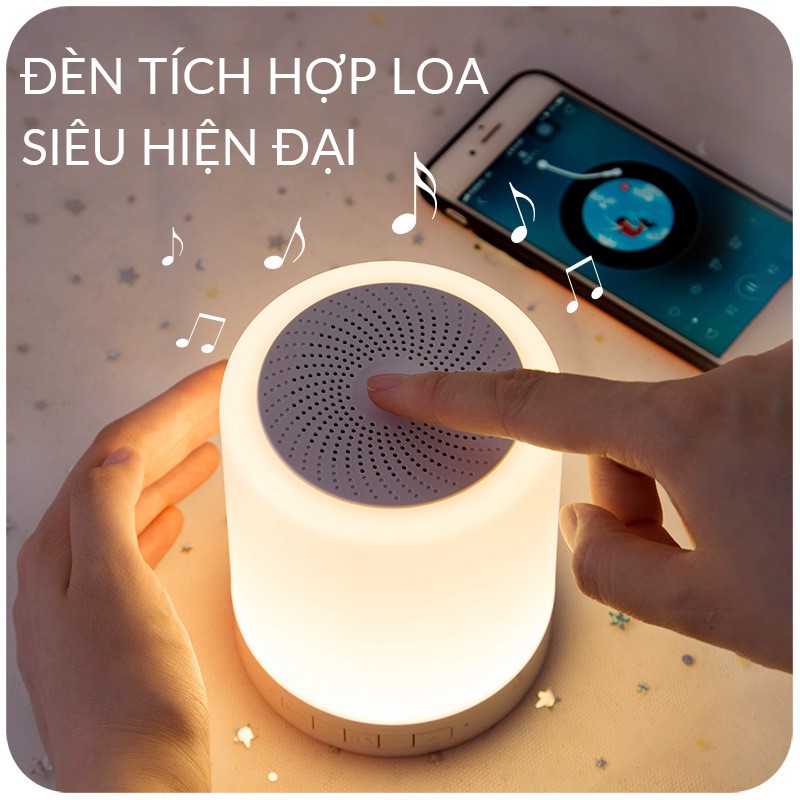 [BẢO HÀNH 12 THÁNG] Loa Bluetooth Touch sound lamp - Kết hợp đèn LED cảm ứng hiện đại, có móc treo