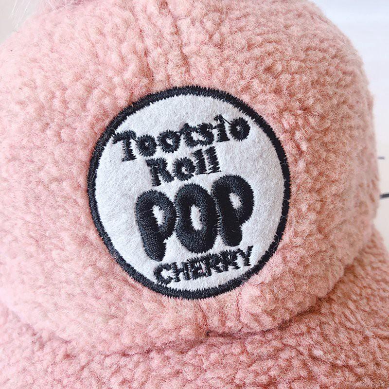 Nón kết phối lông thú phong cách Hàn Quốc cho bé