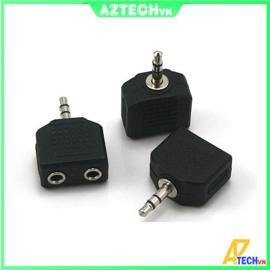 Đầu Chia Jack Tai Nghe, Loa Chuẩn 3.5 Từ 1 Ra 2 Cao Cấp