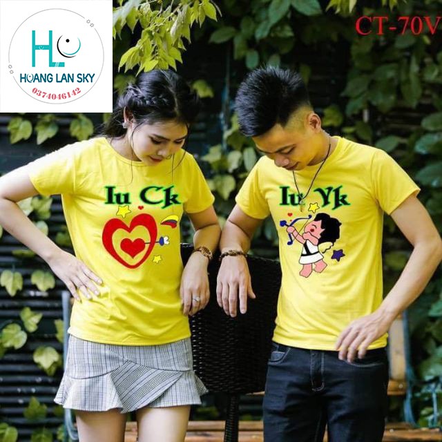 ÁO ĐÔI YÊU CK YÊU VK - bắn mũi tên tình yêu ( giá 2 áo)