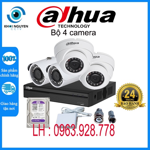 Trọn bộ ( 2 -4 mắt ) Camera quan sát cao cấp 5.0 Megapixcel DAHUA