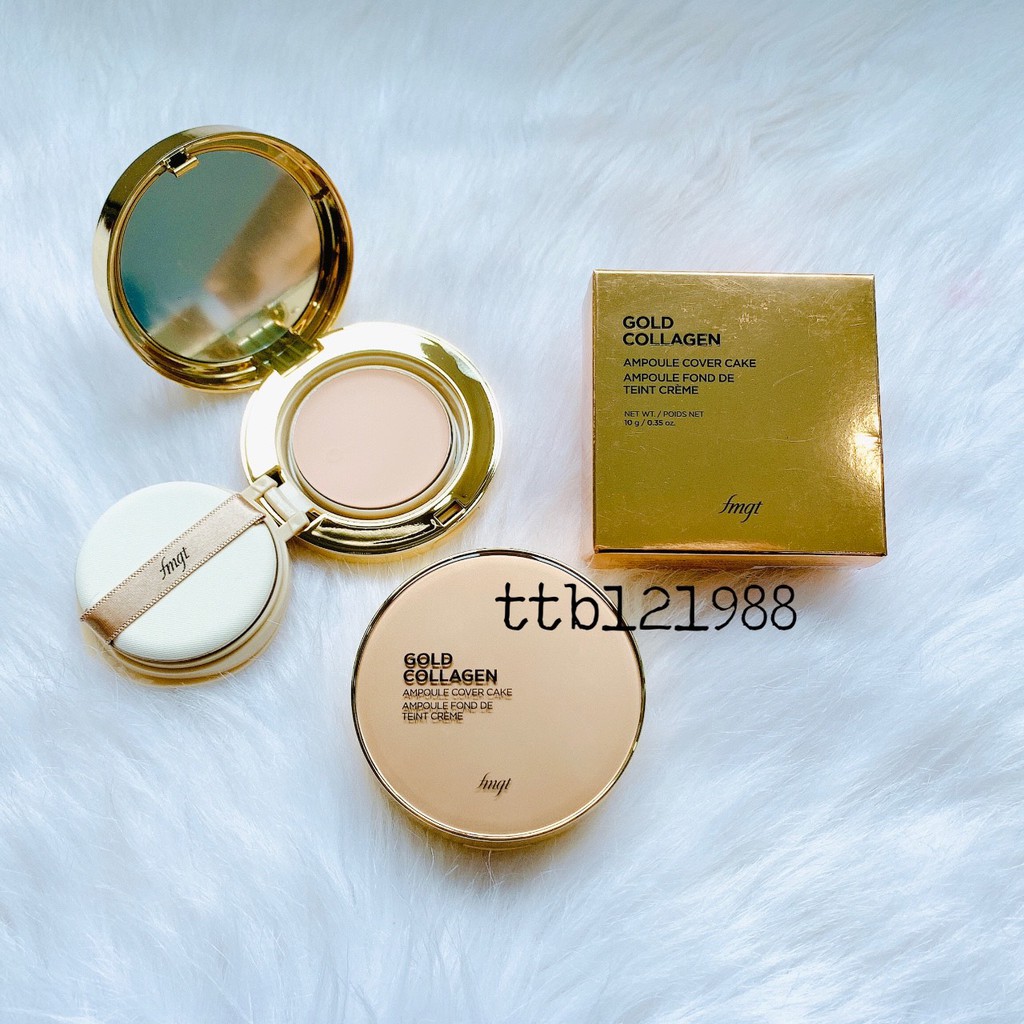 PHẤN PHỦ THE Face shop GOLD COLLAGEN APOULE TWO-WAY PACT SPF/FPS30 PA+++