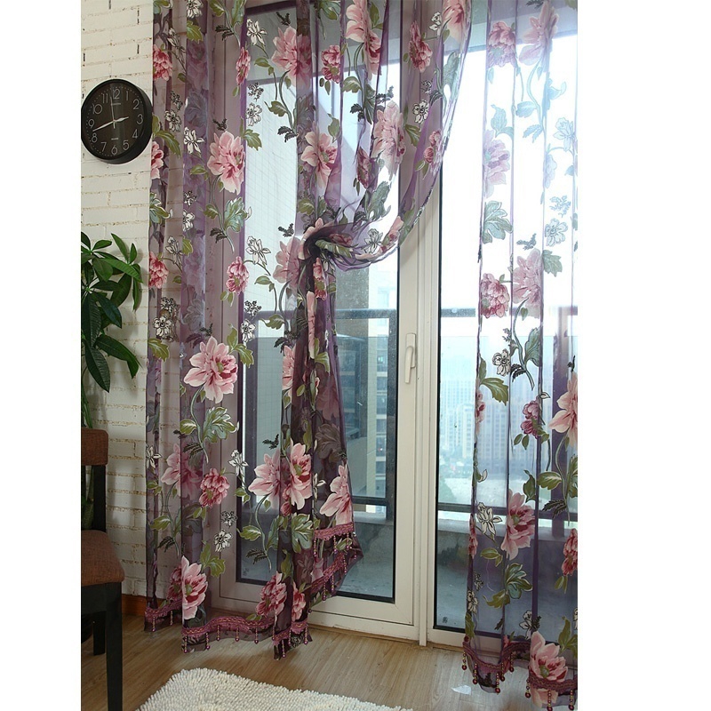 1 Rèm Cửa Sổ Hoa Hồng 100x200cm