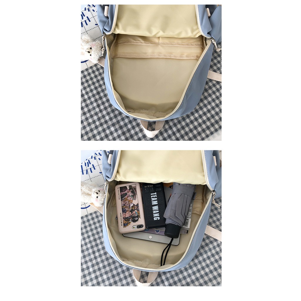 Balo nữ cá tính đẹp đi học thời trang cao cấp dễ thương tặng kèm gấu và sticker MOHANA TH233