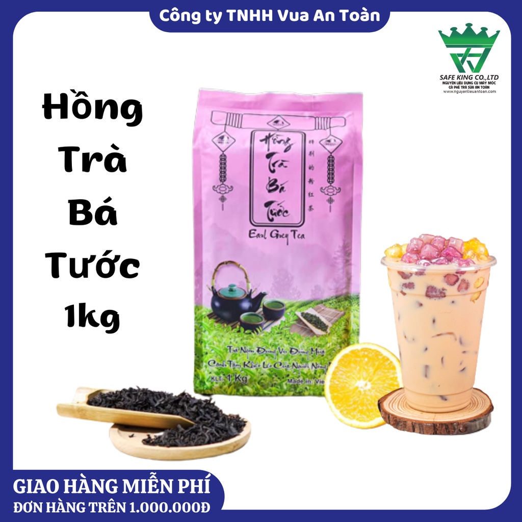 Hồng Trà Bá Tước Earl Grey Đặc Biệt Vua An Toàn Pha Trà Sữa Đài Loan Gói 1kg