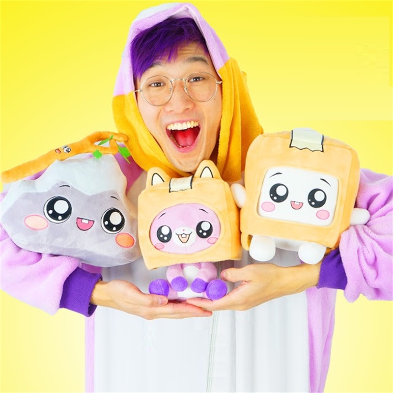 Búp bê nhồi bông hình nhân vật lankybox boxy foxy rocky đáng yêu cho bé
