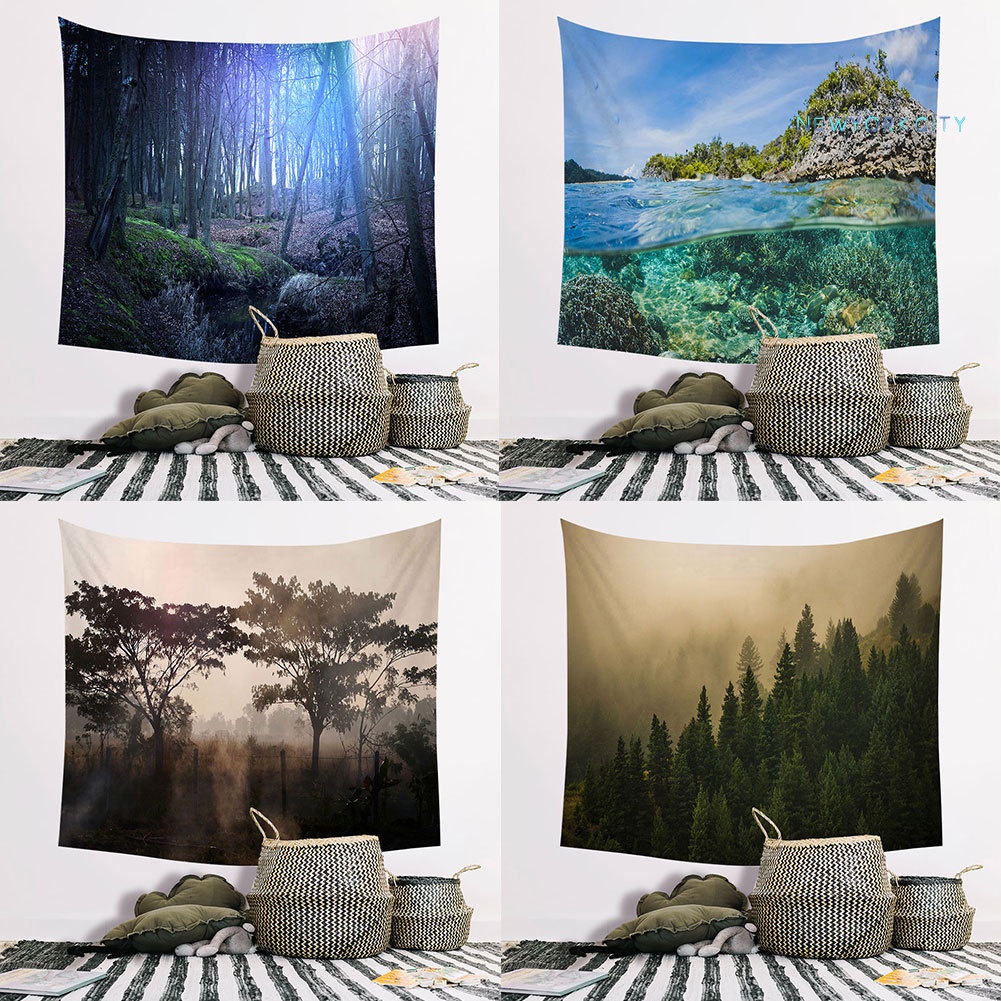 Thảm Treo Tường In Hình Phong Cảnh Núi Non Độc Đáo