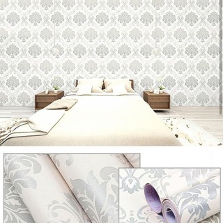 10M Giấy Dán Tường Hoa Văn Cổ Điển Châu Âu, Khổ Rộng 45cm Có Keo Sẵn