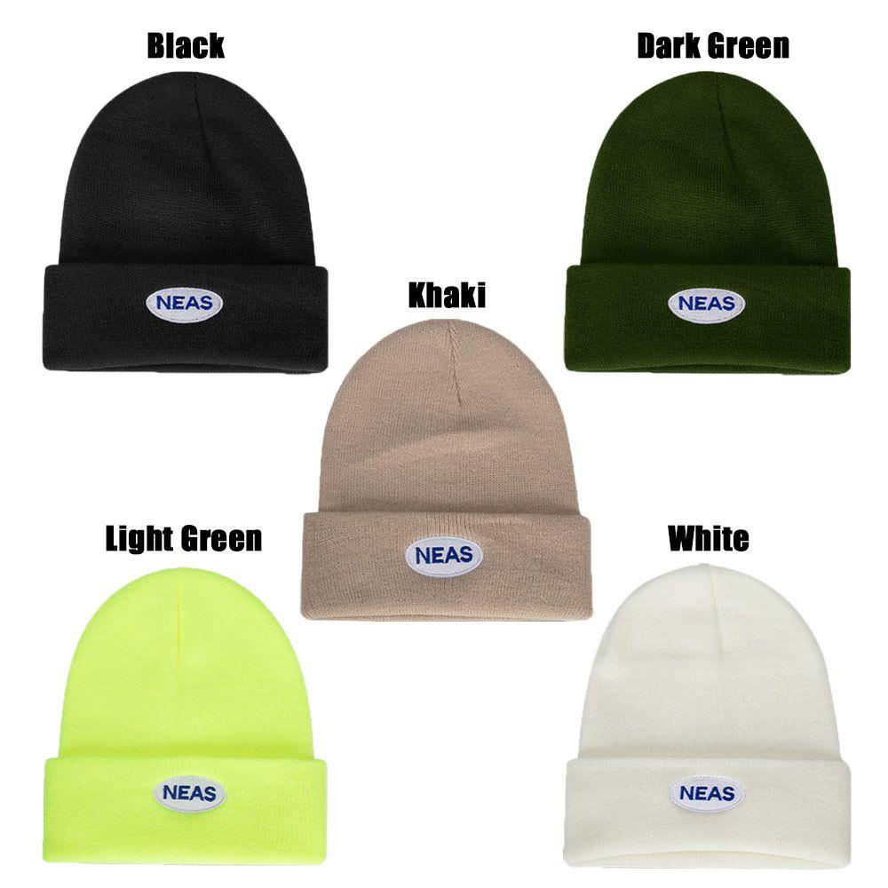 Mũ Beanie Dệt Kim Màu Trơn Dễ Thương Chất Lượng Cao Cho Nam Và Nữ