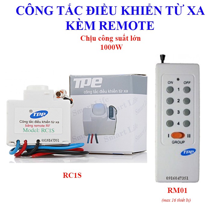 Hạt công tắc điều khiển từ xa TPE RC1S - RC1P