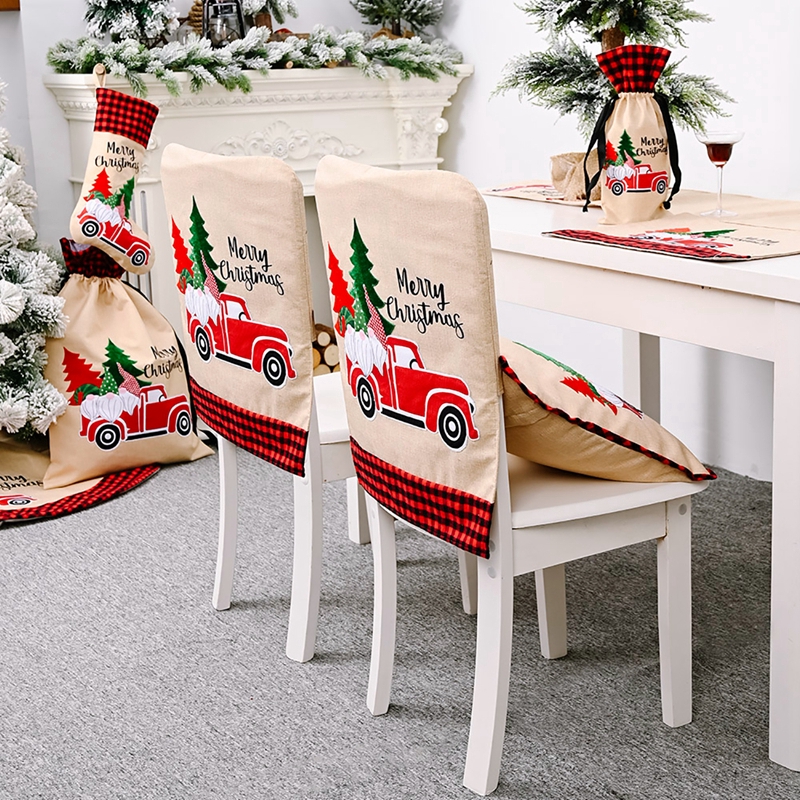 Vỏ bọc ghế ngồi hình người tuyết/ cây thông Noel xinh xắn đáng yêu cho nhà cửa
