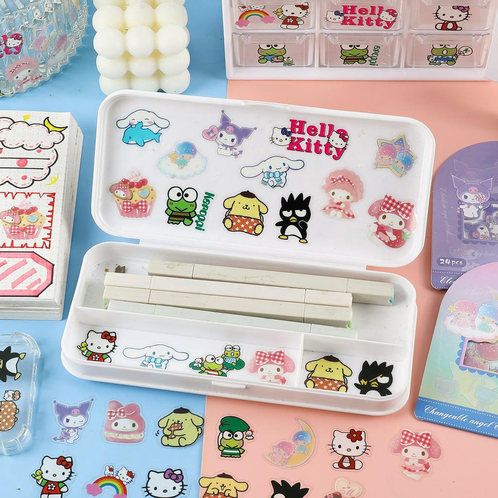 Bộ 24 Ngôi Sao Nhỏ Sanrio BadBadtz-Zu LittleTwinStars Mymelody Kuromi Cinnamoroll Pompompurin Pochacco Sticekrs