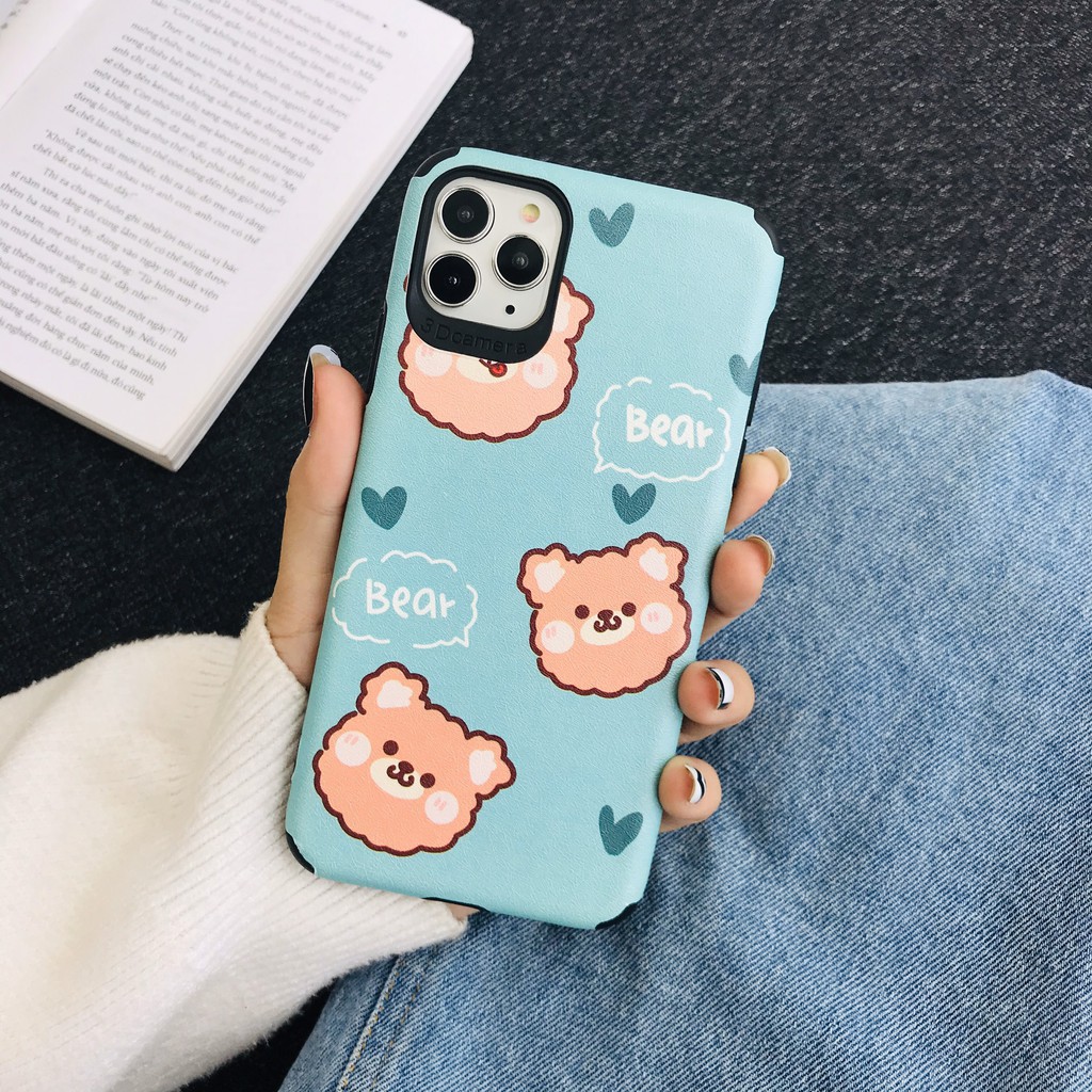 [ SAMSUM ] Ốp Lưng Da IMD Bear Smile I - R043 | BigBuy360 - bigbuy360.vn