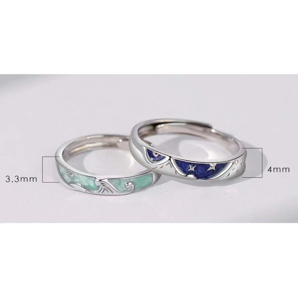Nhẫn Cặp Hình Sao Biển Phong Cách Hàn Quốc Làm Quà Tặng Sinh Nhật Cho Cặp Đôi