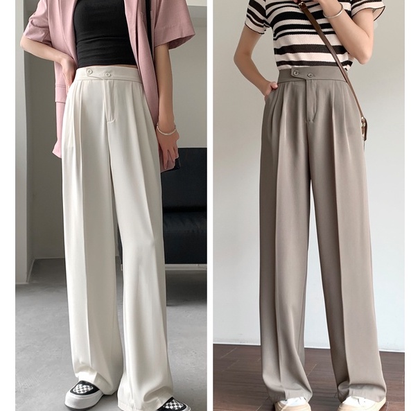 Quần dài Peppermint 50360 ống rộng suông thời trang thanh lịch cho nữ