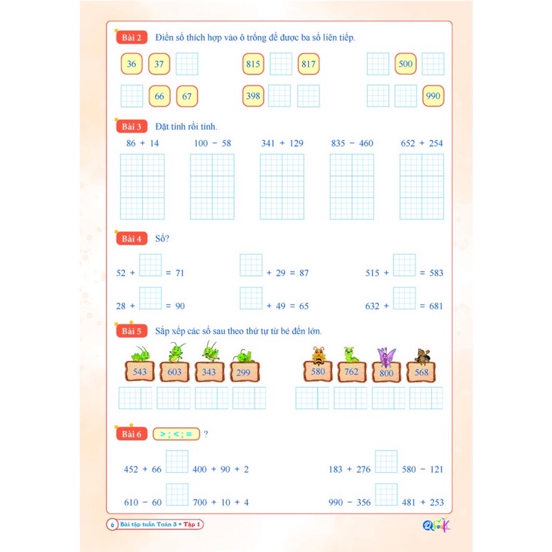 Sách - Bài Tập Tuần Toán Lớp 3 - học kì 1 - Kết nối tri thức với cuộc sống (1 quyển)
