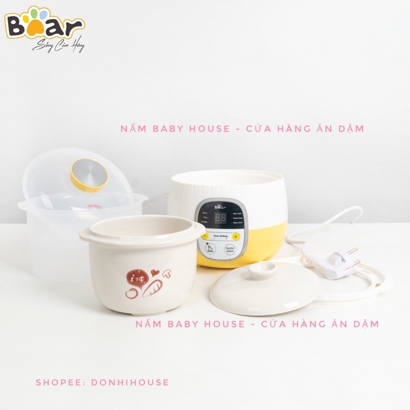 |Bản Quốc Tế| Nồi nấu cháo chậm BEAR cho bé 0,8L